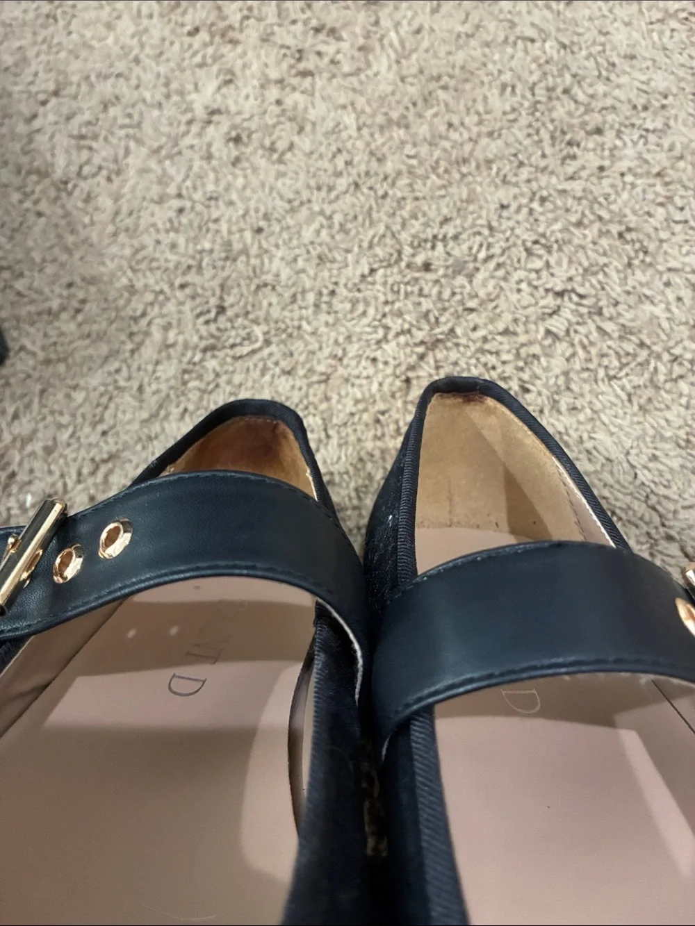 Black Mary Jane Espadrille Platform with Gold Buckle from Anthropologie